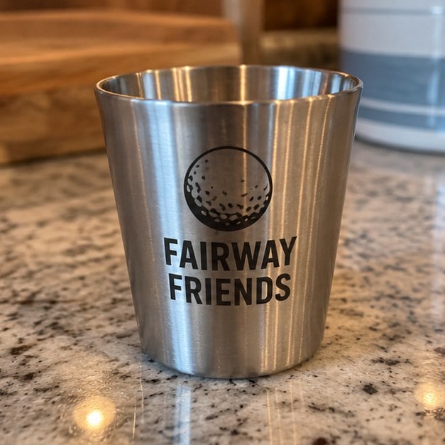 Customer photo of a custom golf shot cup